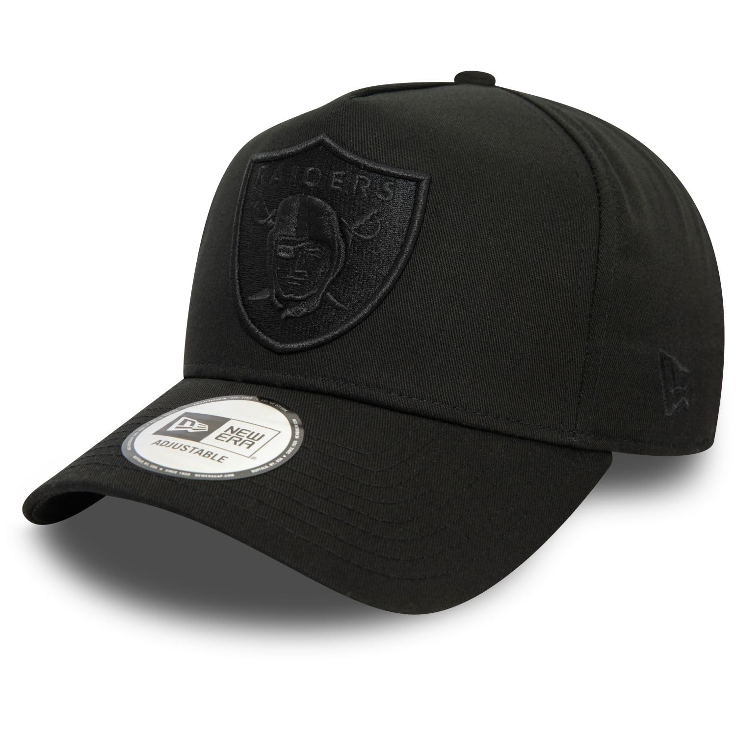 New Era Adult's 9Forty A Frame Monochrome NFL Las Vegas Raiders Baseball Cap Hat Black