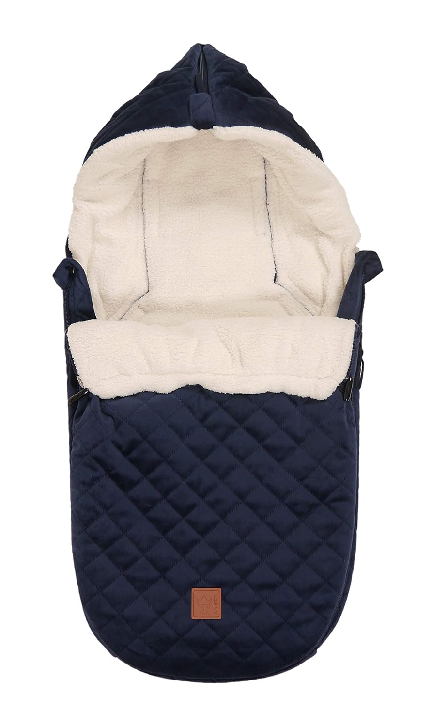 Babyschalenfußsack Velvet Hoody, navy
