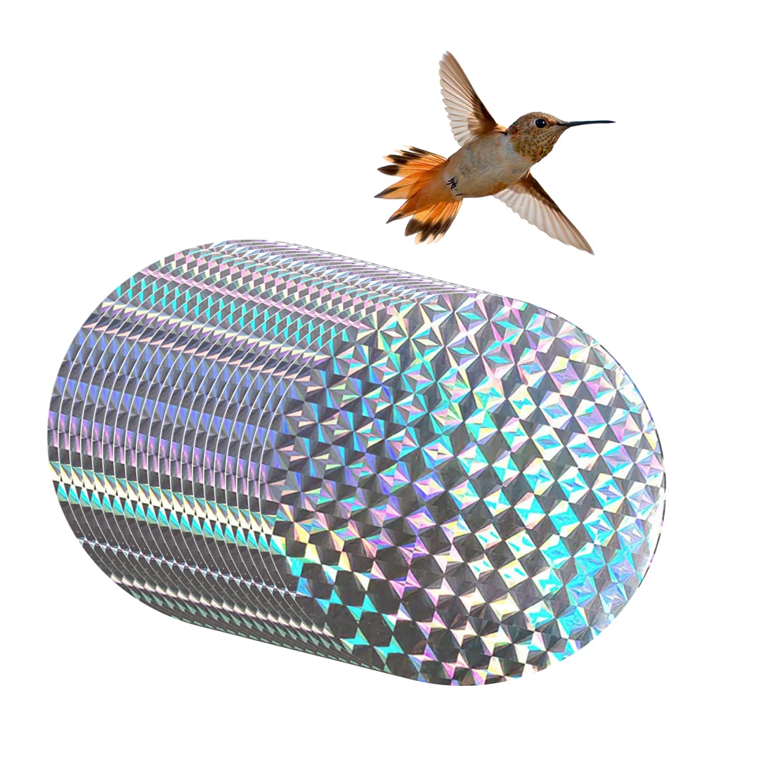 40PCS Round Anti-Collision Window Stickers - Reflective Static Clings to Deter Birds & Prevent Strikes on Glass