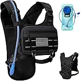 Running Hydration Vest with 2L Water Bladder, Lightweight Adjustable Hydration EDC Chest Pack for Men and Women, Water Backpack for Hiking, Cycling