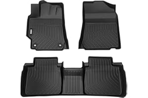 VIWIK Floor Mats for Toyota Camry 2012-2017 All Weather Protection Custom Full Set Liners Include 1st and 2nd Row Front & Rear Black Car Liners TPE