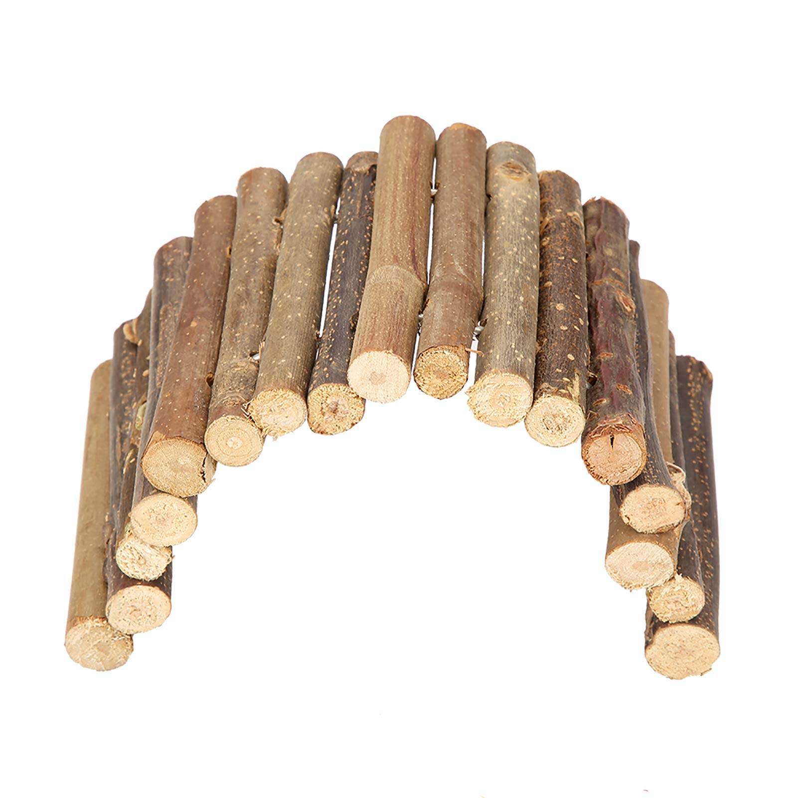 Sheens Wooden Ladder Hamster Chew Bridge Toy, Reptile Hiding House Fence Climbing Bridge Small Animal Reptile Lizard Tortoise Hedgehog Chew Toy(S)