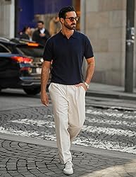 COOFANDY Mens Golf Shirts Short Sleeve Knit