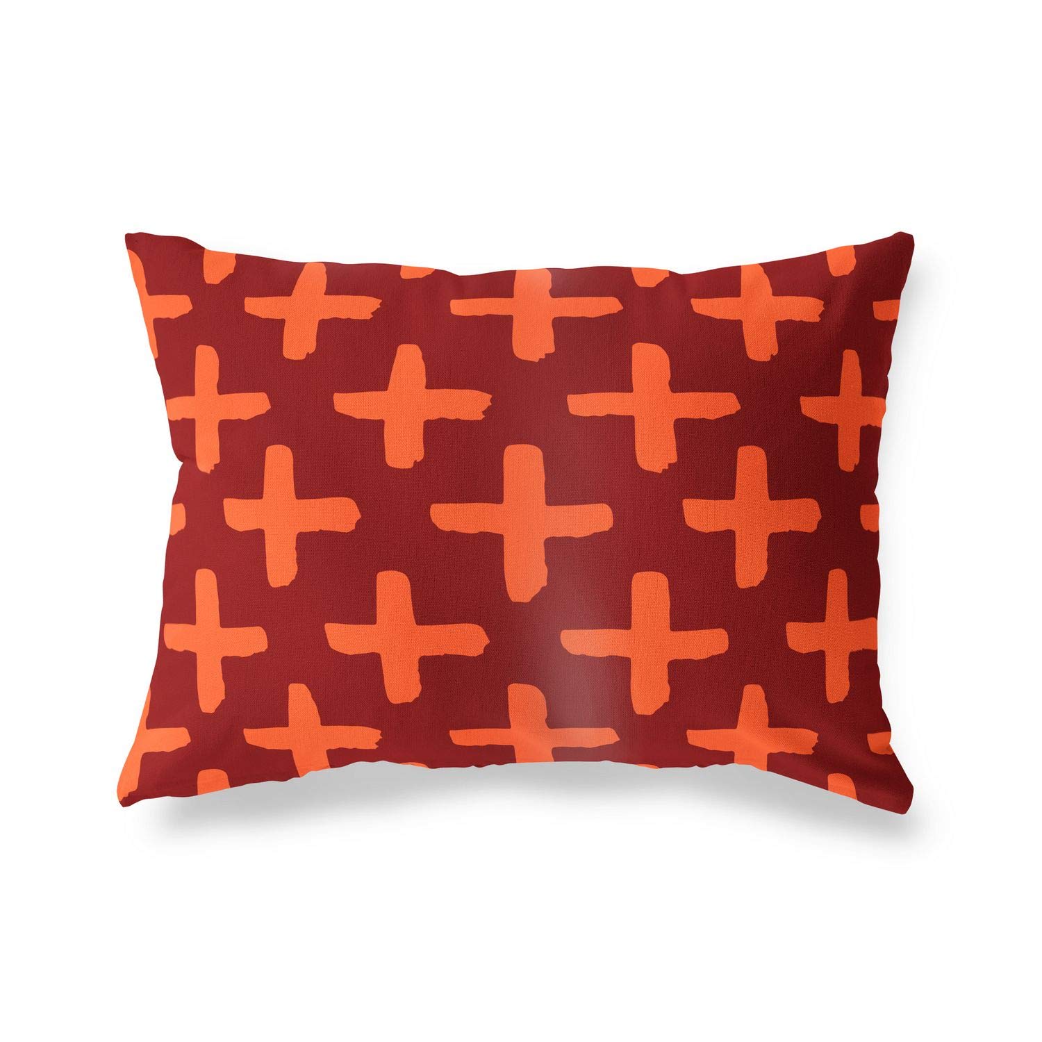 BonaMaison Decorative Cushion Cover, Orange Bordeux Throw Pillow Covers, Home Decorative Pillowcases for Livingroom, Sofa, Bedroom, Size: 45X60 Cm - Designed and Manufactured in Turkey