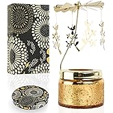 Rotating Candles Carousel Hummingbird Gifts for Mom,Unique Birthday Gift for Best Friends Her,Scented Candle with Gift Box