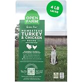 Open Farm Grain Free Dry Cat Food, Turkey &amp; Chicken Kibble, 4lb Bag | All Life Stages, High Protein, Prebiotic Fibers, 100% Traceable Ingredients, Non-GMO Fruits &amp; Veggies.