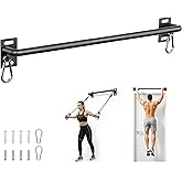 HANDBODE Wall Mounted Pull Up Bar for Doorway, 52''/36'' Chin Up Bar | 500 lb Capacity, Thickened Steel Construction, Joist Mounted