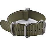 ArtStyle Watch Band with Colorful Nylon Material Strap and Heavy Duty Brushed Buckle