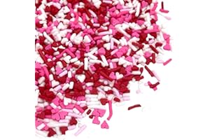 Manvscakes | Valentine sprinkles | Pink and red sprinkles | Jimmies | Cookie sprinkles | Edible sprinkles | Sprinkle mix (7.8 ounce)