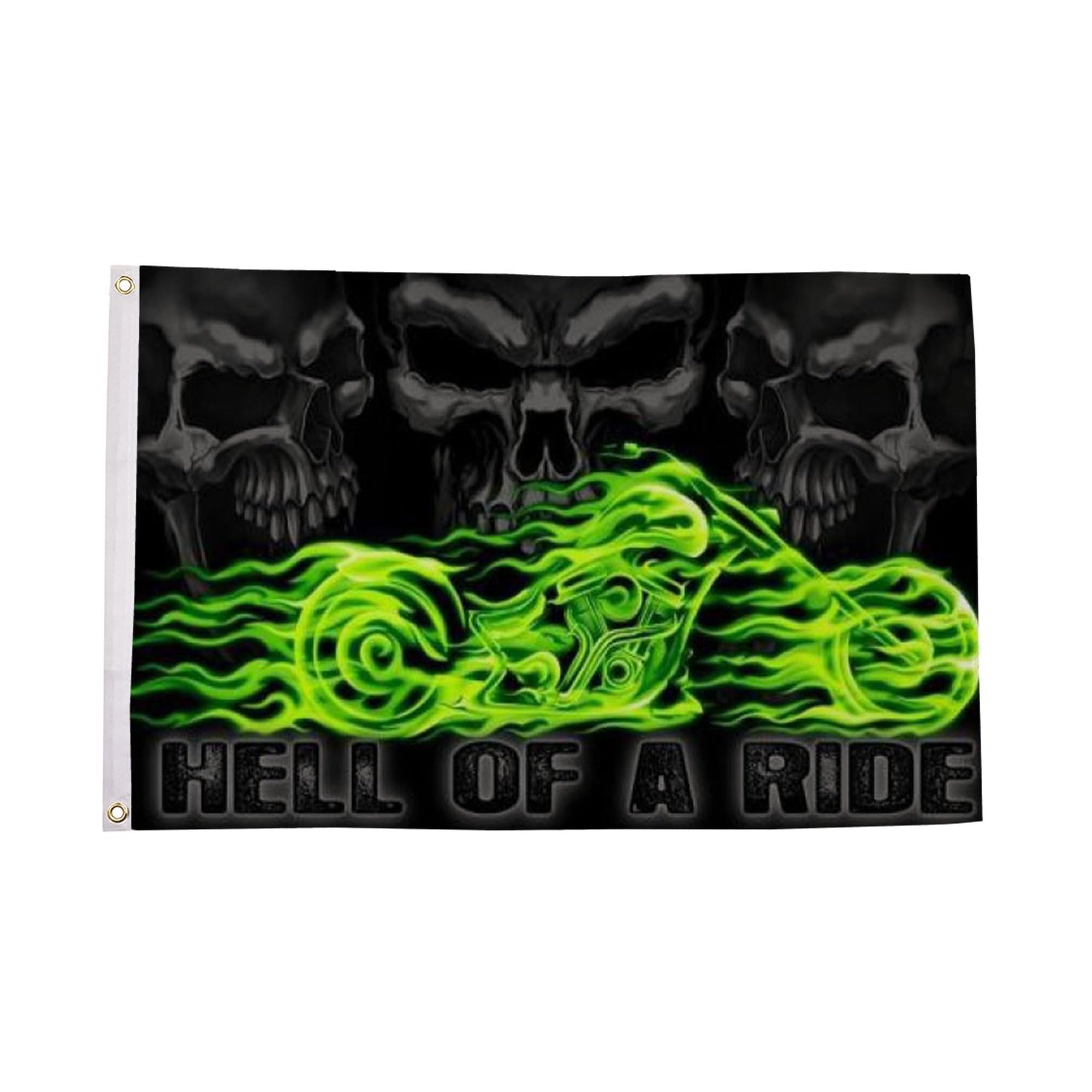 Flagtex Hell of a Ride Flag 5ft x 3ft Large Flag 150cm x 90cm | Premium Woven Polyester with Brass Eyelets | Indoor Outdoor Garden Display Wall Hanging