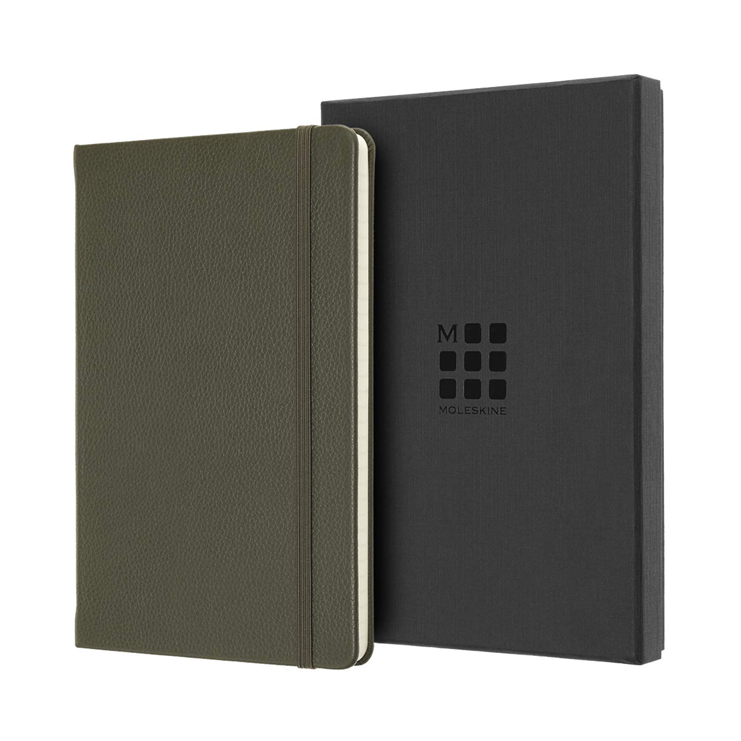 Moleskine Notizbuch Ledereinband (Large/A5, Liniert, Hard Cover) moosgrün Moleskine Amazon
