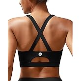 RUNNING GIRL Sports Bra for Women High Support,Molded Cup Strappy Running Sports Bras with Sewn in Pads