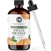 NaturoBliss 100% Pure & Natural Sweet Orange Essential Oil Therapeutic Grade Premium Quality Oil with Glass Dropper - Huge 4 