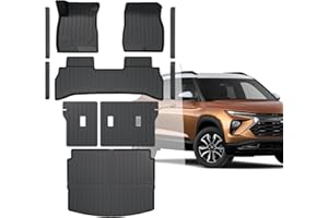 HOUCLEMIC 10PCS Floor Mats for 2021-2025 Chevy Trailblazer (FWD ONLY) Full Sets All Weather Cargo Mat with Backrest Protectors for Chevrolet Trailblazer Accessories Door Sill Protectors