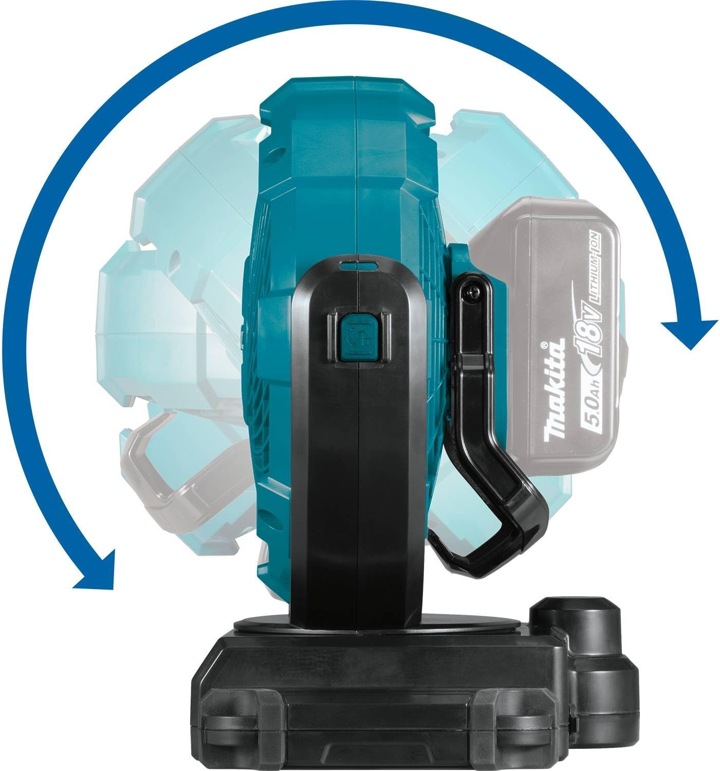 Makita DCF102Z 14.4V to 18V Li-Ion LXT Portable Fan - Batteries and Charger Not Included, Black/White, 101 - Image 5