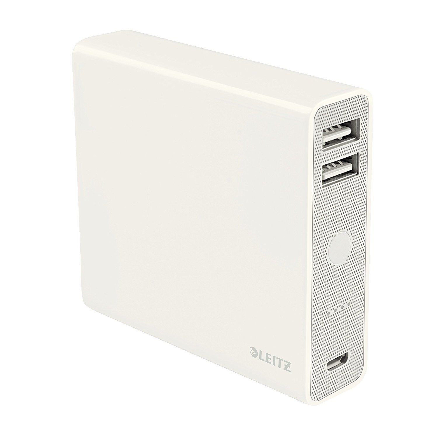 Leitz 2 Port USB Power Bank with USB Cable, Complete Range 65280001 - White