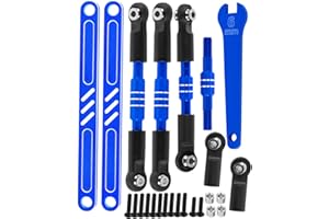 RCYouHott RC Turnbuckles Camber Links Upgrades Part for ECX 1/10 2WD Brutus,Circuit,Ruckus,Axe,AMP MT,AMP DB,AMP Crush,K&N Torment,Aluminum Turnbuckles Camber Links Hops Up,Navy Blue
