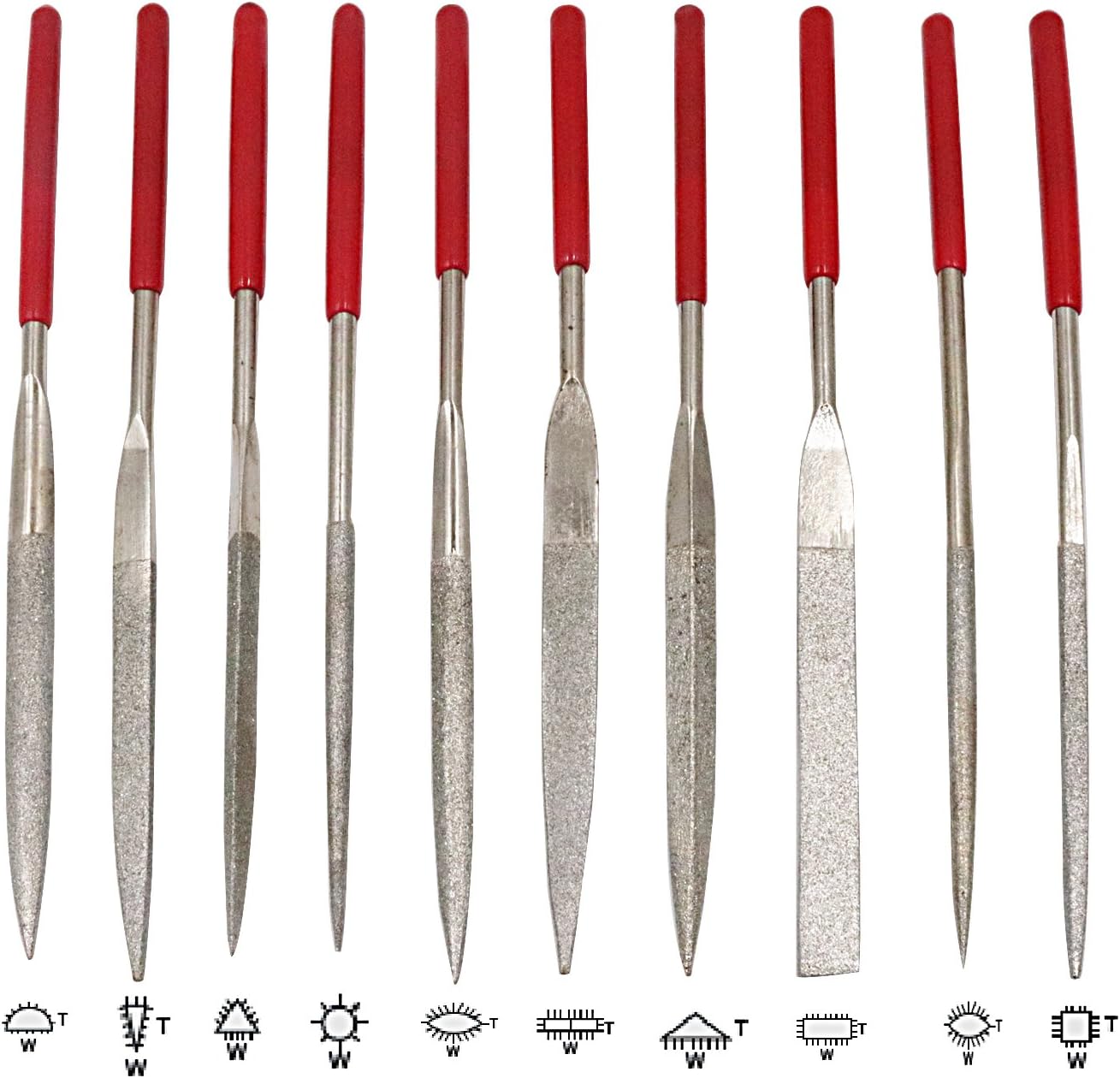 NIUPIKA Diamond Coated Needle File Set including Clean Brush Storage Box - Image 3