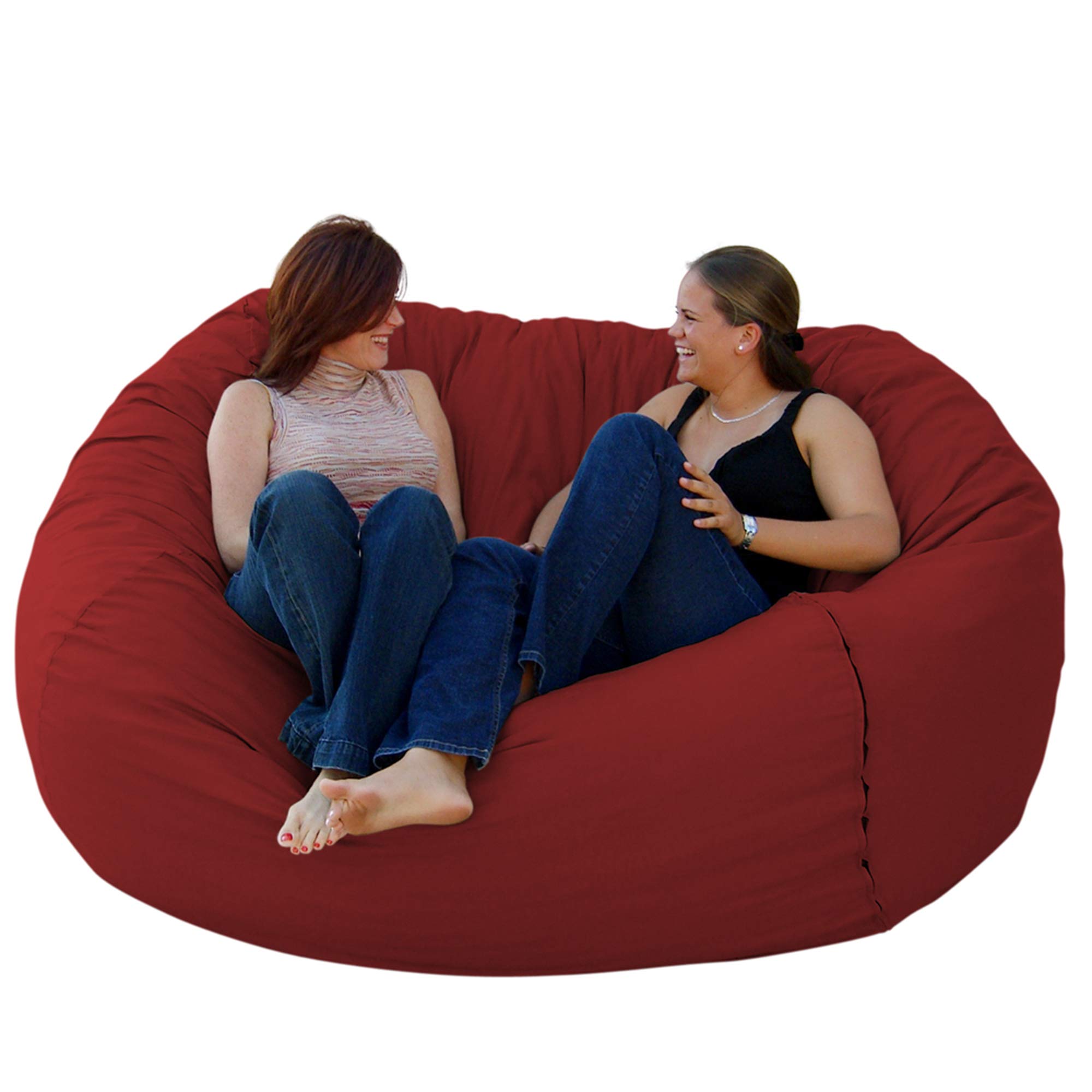 Cozy Sack 6Feet Bean Bag Chair, Large, Cinnabar on Galleon Philippines