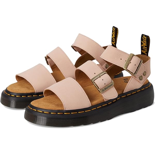 靴 Dr.Martens GRYPHON Gryphon Pisa Leather Platform Sandals in Black | Dr. Martens