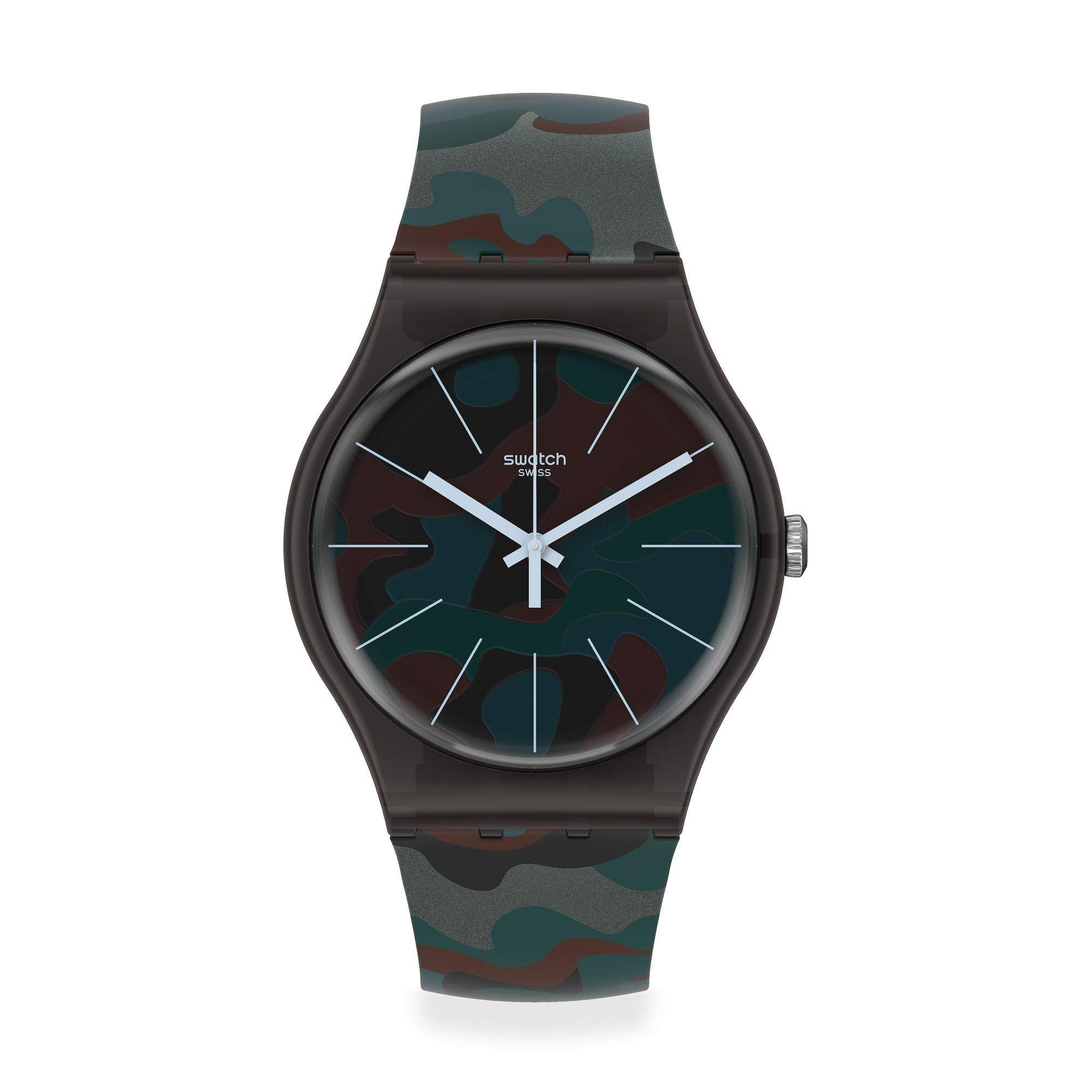 SWATCH OUTLET Swatch Orologio Uomo CAMOUCITY Originals New Gent 41 mm Summer SUOB175, Classic
