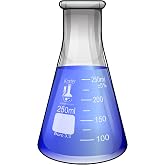 250ml Narrow Mouth Erlenmeyer Flask, 3.3 Borosilicate Glass, Karter Scientific 213G28 (Single)