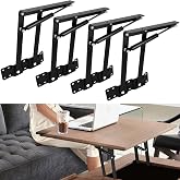 Oungy 4PCS Coffee Table Lift Top Hardware, Heavy Duty Lift Up Hinges with Hydraulic Gas Spring, DIY Furniture Lifting Mechanism for Living Room Storage, Black 2.0mm Thick Iron (2 Pairs)