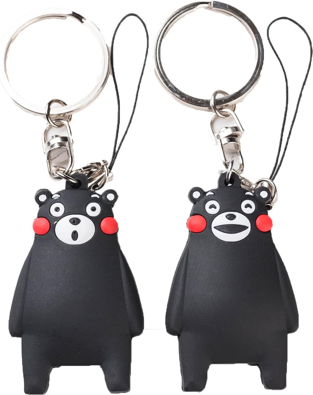 Solid strap / key chain / smile / surprise face / two sets of Kumamon / Kumamon goods / Kumamon (japan import)
