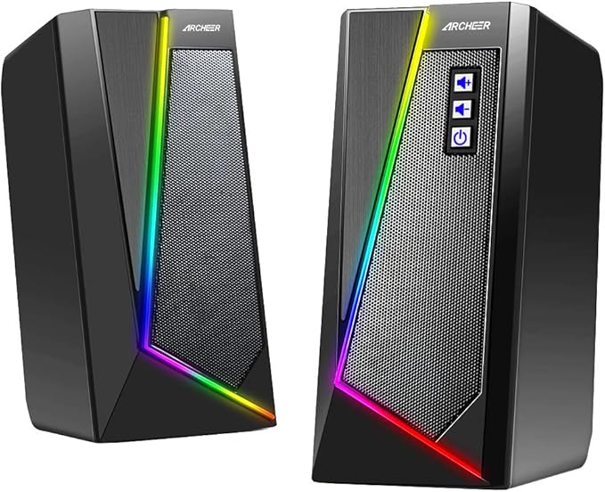 Casse PC 2.1 OROROW Con Subwoofer - 11W, Luci RGB, Ingresso AUX/USB, Per Computer E Monitor - Foto 4