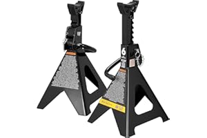 BIG RED AT46002ABR Torin Double Locking Steel Jack Stands, 2 Pack, 6 Ton (12,000 lb), Black