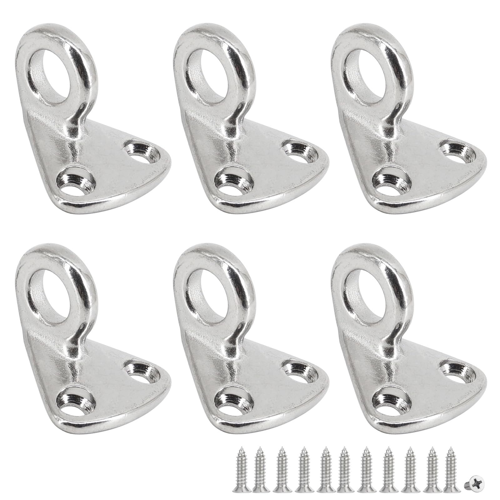 Paraphee Anti-Turbulence Coat Hanger Hooks Marine Yacht or Motor Homes, Anti-Corrosion 316 Stainless Steel, Pack-of-6 Ring Hook