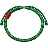 LAMIBEE Original Tibetan Bracelet Black Red and Multicolor Buddhism Handmade Knot Lucky Rope Bracelet Friendship and Couple Bracelet