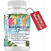 FORTE NATURALS Kids Magnesium Calm Gummies for Sleep, for Bedtime, 60 Count Supplements Made in The USA
