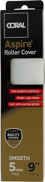 CORAL 41864 Aspire 9 Inch Paint Roller Cover 5mm Short Pile Microfibre Smooth view 2