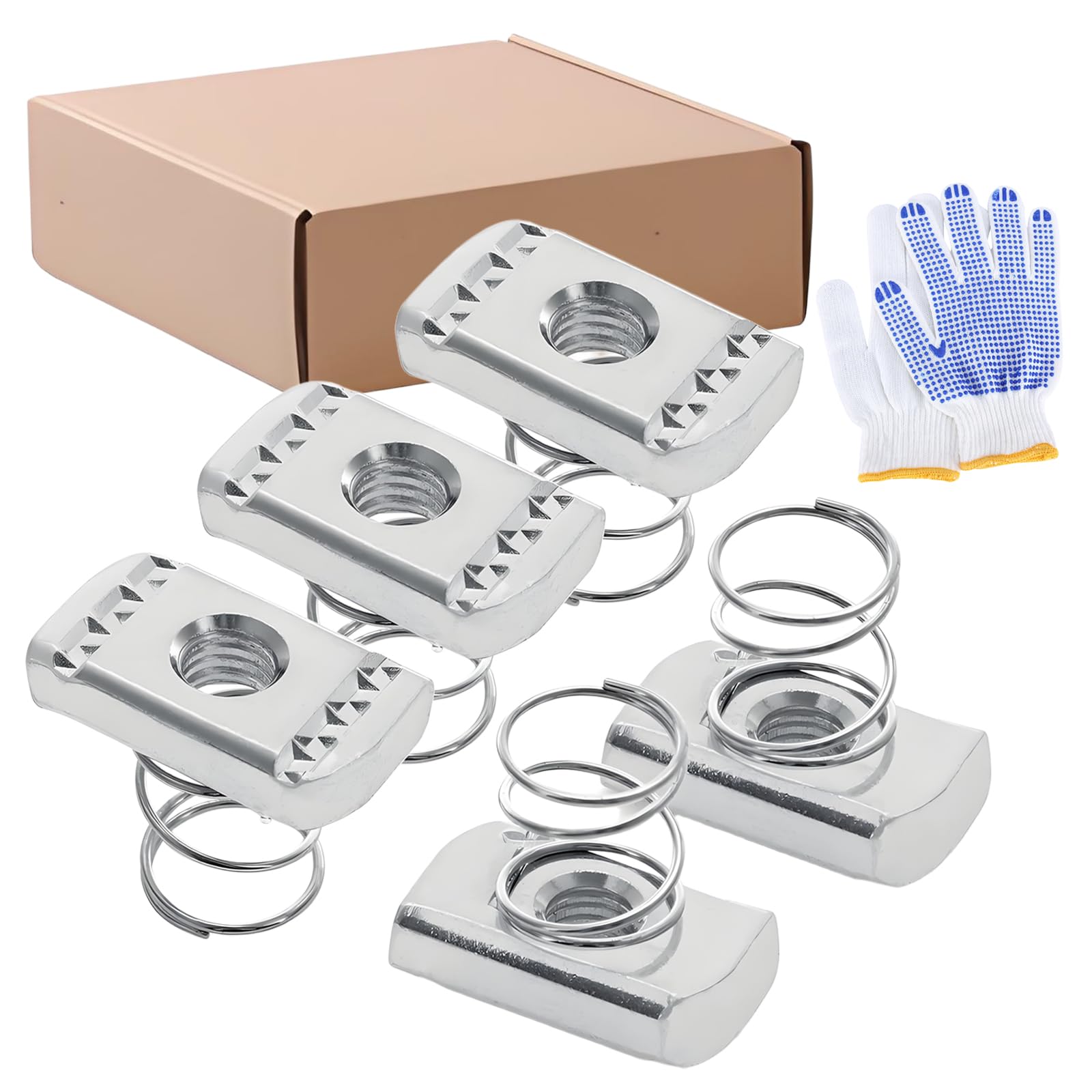 Photo 1 of 1/4”-20 Strut Channel Nuts - Spring Channel Nut?Zinc Plated (Pack of 50)