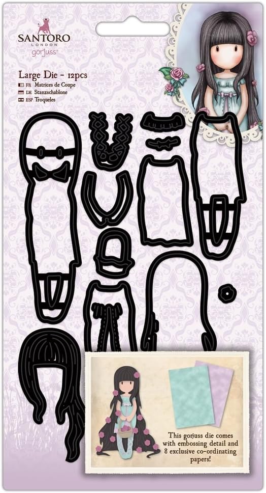 SANTORO Gorjuss Garden Craft Collection Large Dies - Cute Rosie (12pcs)