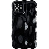 Caseative for iPhone 12 Case, Light Black | Water Ripple Wave Meteorite Bubble Pattern Chrome Plating Electroplated Candy Color Soft
