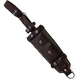 GCS Custom Handcrafted Bushcraft Dual-Carry Knife Blade Horizontal-Vertical Leather Sheath Sheath GCS 205