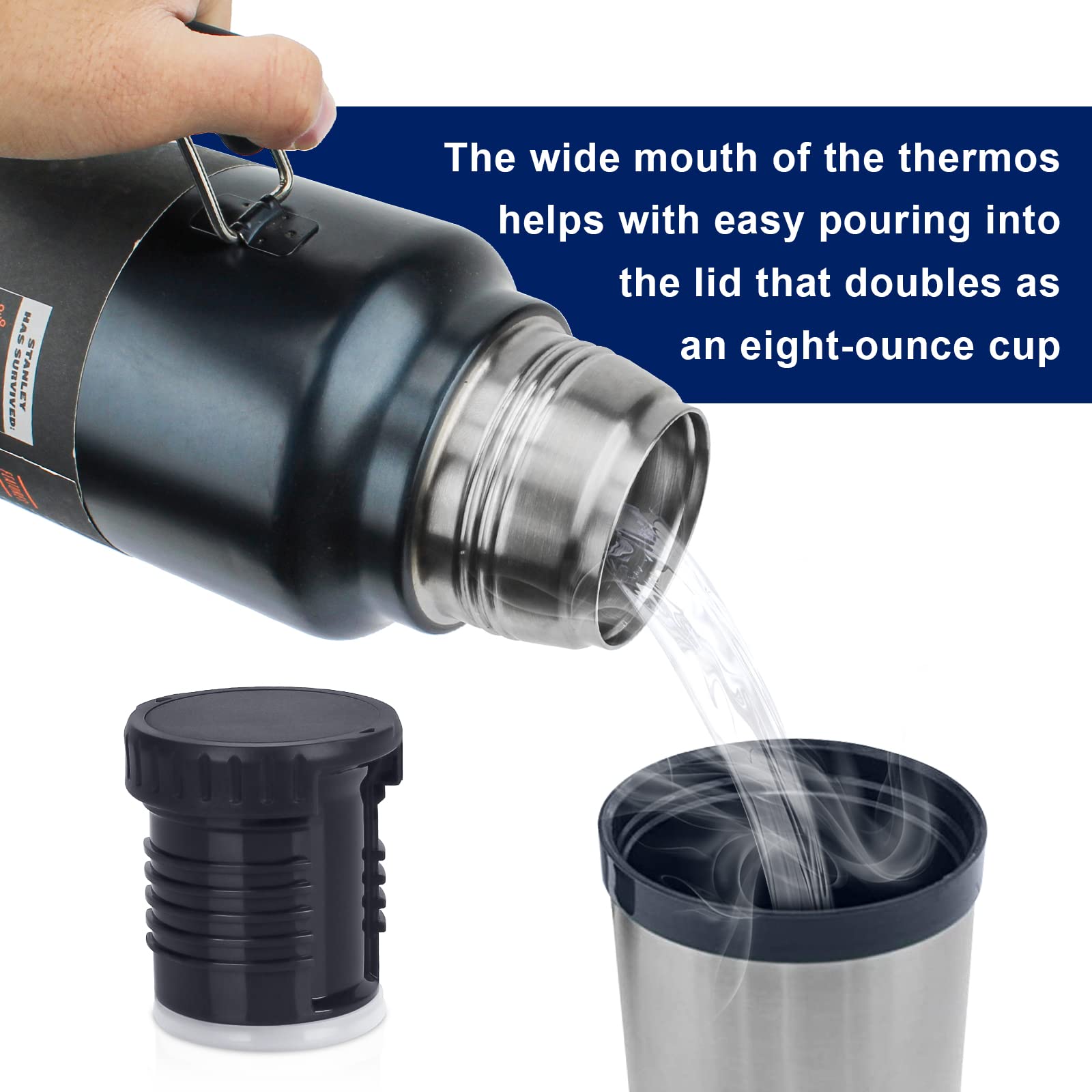 Thermoss Plug Replacement - for Stanley Cup Classic Vacuum Insulated Wide Mouth Bottle (1.5 QT)