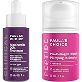Paula's Choice Pro-Collagen Peptide Plumping Moisturizer, Daily Gel-Cream for Deep Lightweight Hydration & CLINICAL 20% Niacinamide Face Serum, Treatment for Discoloration & Minimizing Large Pores