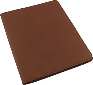refillable composition leather notebook dark brown