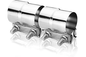 WIVIE 2.5 inch Lap Joint Exhaust Clamp 304 Stainless Steel Material For Exhaust Pipes, Muffler Ends and Exhaust System Connec