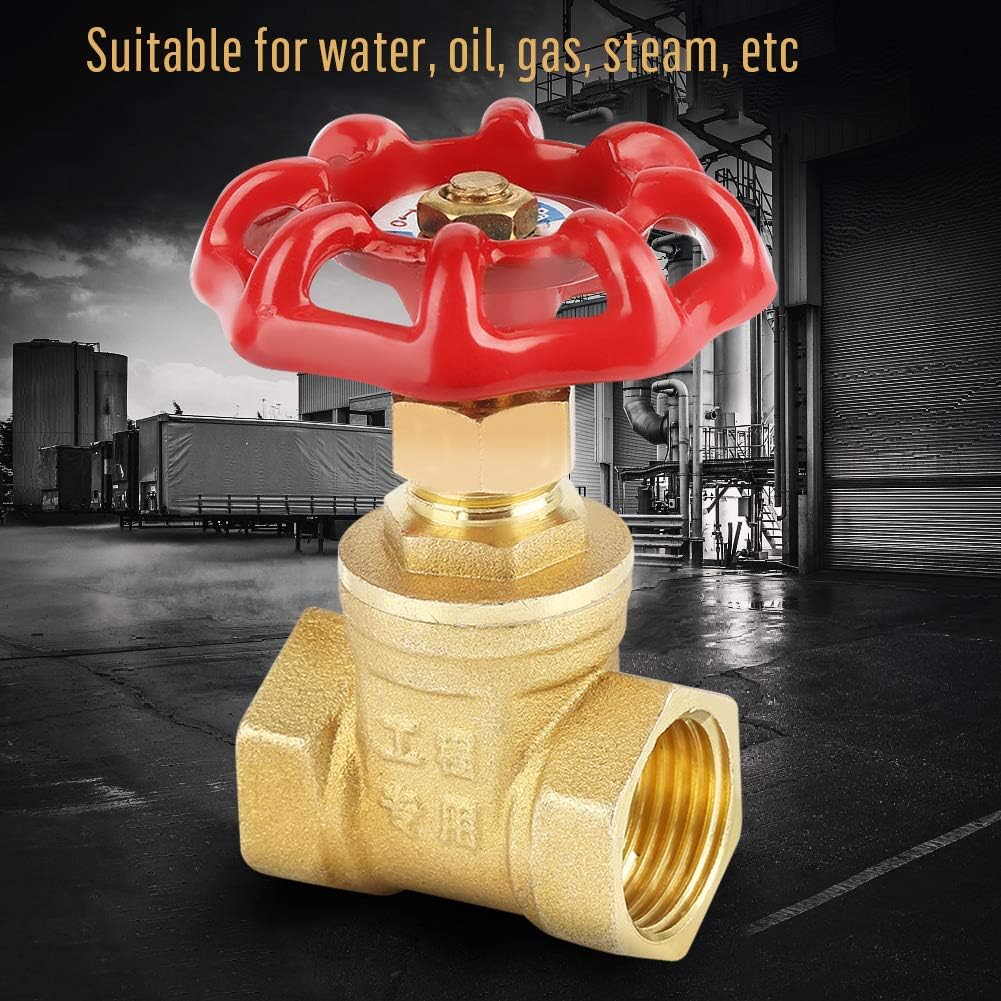 DN15 Brass knob Type encrypted Gate Valve BSPP G1/2 Rotary Sluice Valve 232PSI for Water Oil Gas with Red Head Handle - Image 5