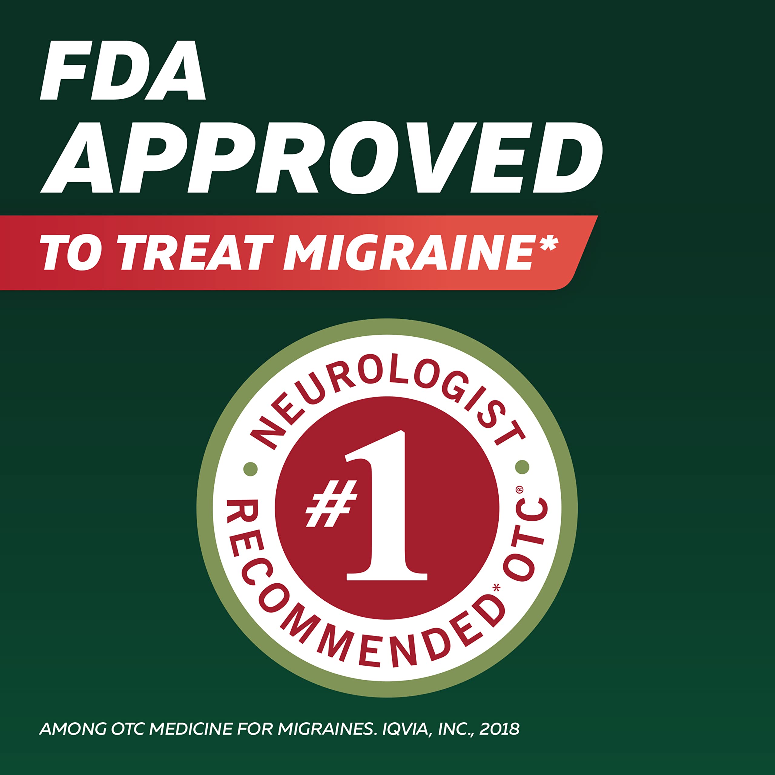Excedrin Migraine Relief Caplets for Migraine Symptoms, Acetaminophen 250mg, Aspirin 250mg, Caffeine 65mg, Pain Reliever, 100 Count
