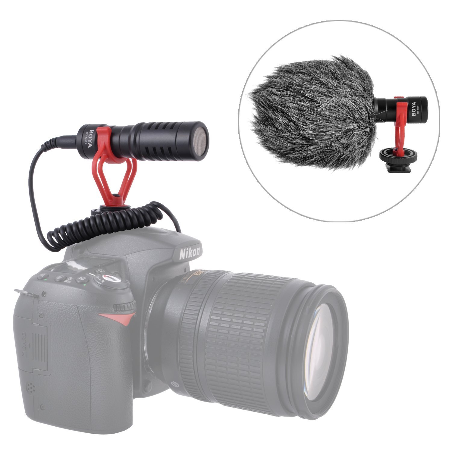 Crazefoto BY-MM1 Super Cardioid Shotgun Video Microphone Universal Compact On-Camera Mini Recording Mic Directional Condenser for DSLR Camera Camcorder iPhone Smartphones