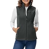 Rdruko Women's Fleece Vest Lightweight Warm Outerwear Sleeveless Jacket with 5 Pockets for Fall & Winter