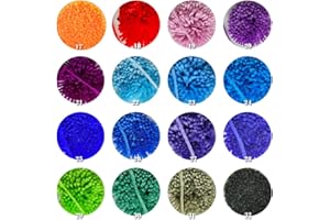 YGLNDEN 17-32 Colors Latch Hook Kit Colorful Yarn Bundles Cut Rug Yarn DIY Latch Hook for Handmake Craft Sewing Knitting for Adults (16pcs)