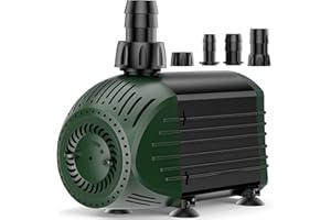 POPOSOAP Submersible Water Pump 880GPH(60W, 3000L/H), Fountain Pump with 8.5FT High Lift & 3 Nozzles, Ultra Quiet Aquarium Water Pump for Fish Tank, Outdoor, Pond, Waterfall, Hydroponics, Aquarium