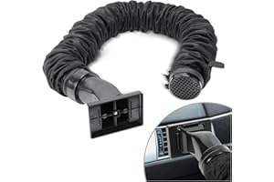 GLOSAIE 6ft Integrated Design Car Air Conditioning System with Square Adapter, Directs Cool Air to The Backseat, Making The Back Seat Cool Again, Fits Most Vehicle Square Vents, Black