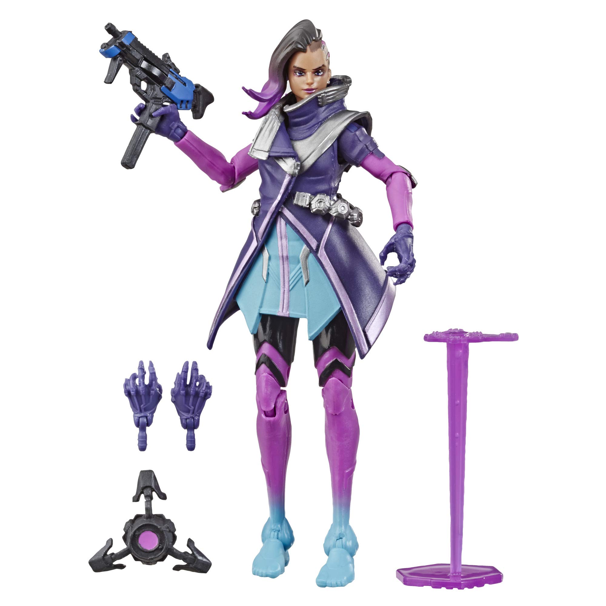 Overwatch Ultimates Series Sombra 6-Inch-Scale Collectible Action Figure with Accessories - Blizzard Video Game Character